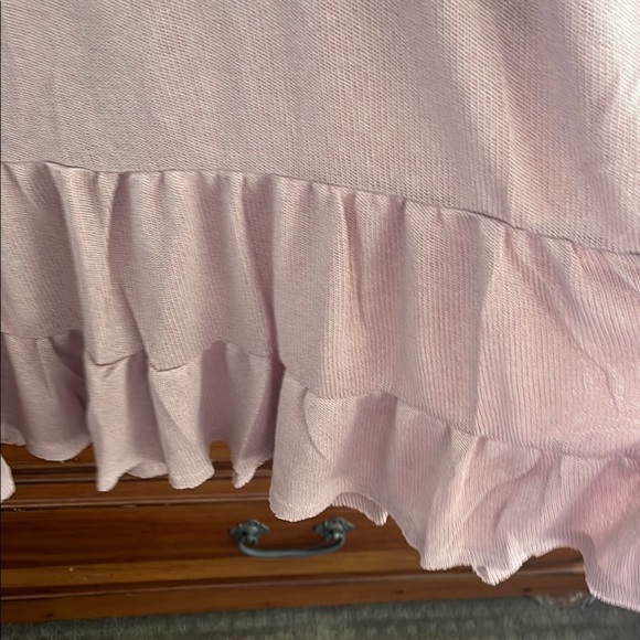 POL Pinkish Tan Ruffle Tunic Top NWOT - Picture 3 of 9